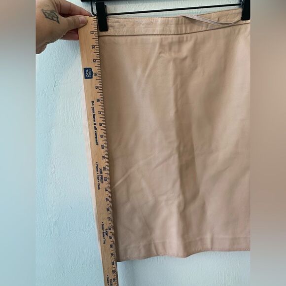 Tufi Duek Tan leather skirt size 40 (s) - Picture 8 of 9